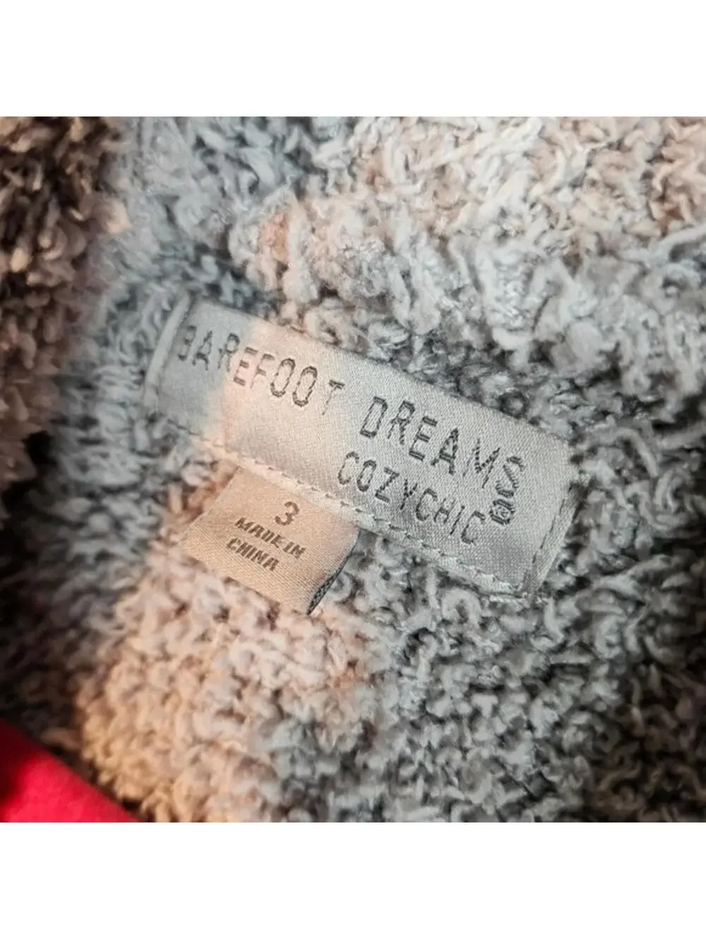 Barefoot Dreams CozyChic Robe Plush Soft Gray Lounge Spa Style Size 3